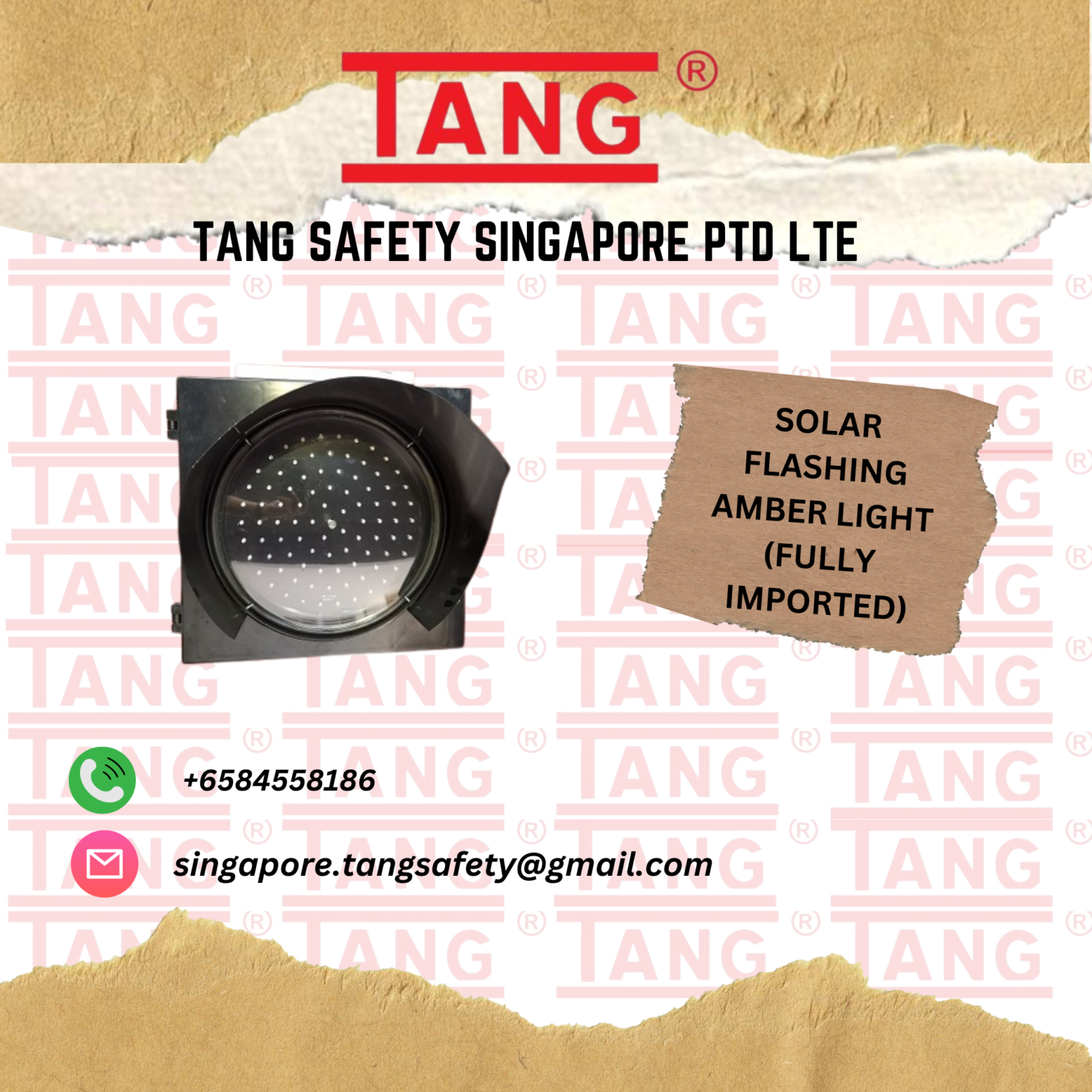 SOLAR FLASHING AMBER LIGHT (FULLY IMPORTED) – TangSafety