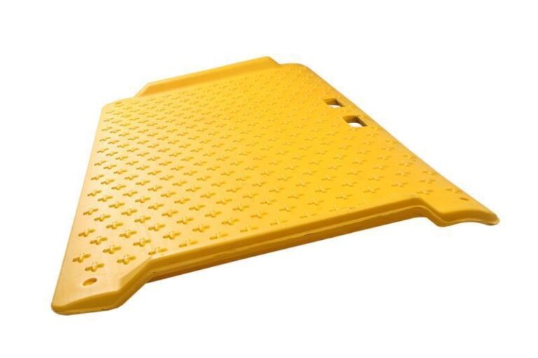 Protection Bars For Ramp PLASTIC PORTABLE KERB RAMP STEEL BAR REINFORCED YELLOW – TangSafety