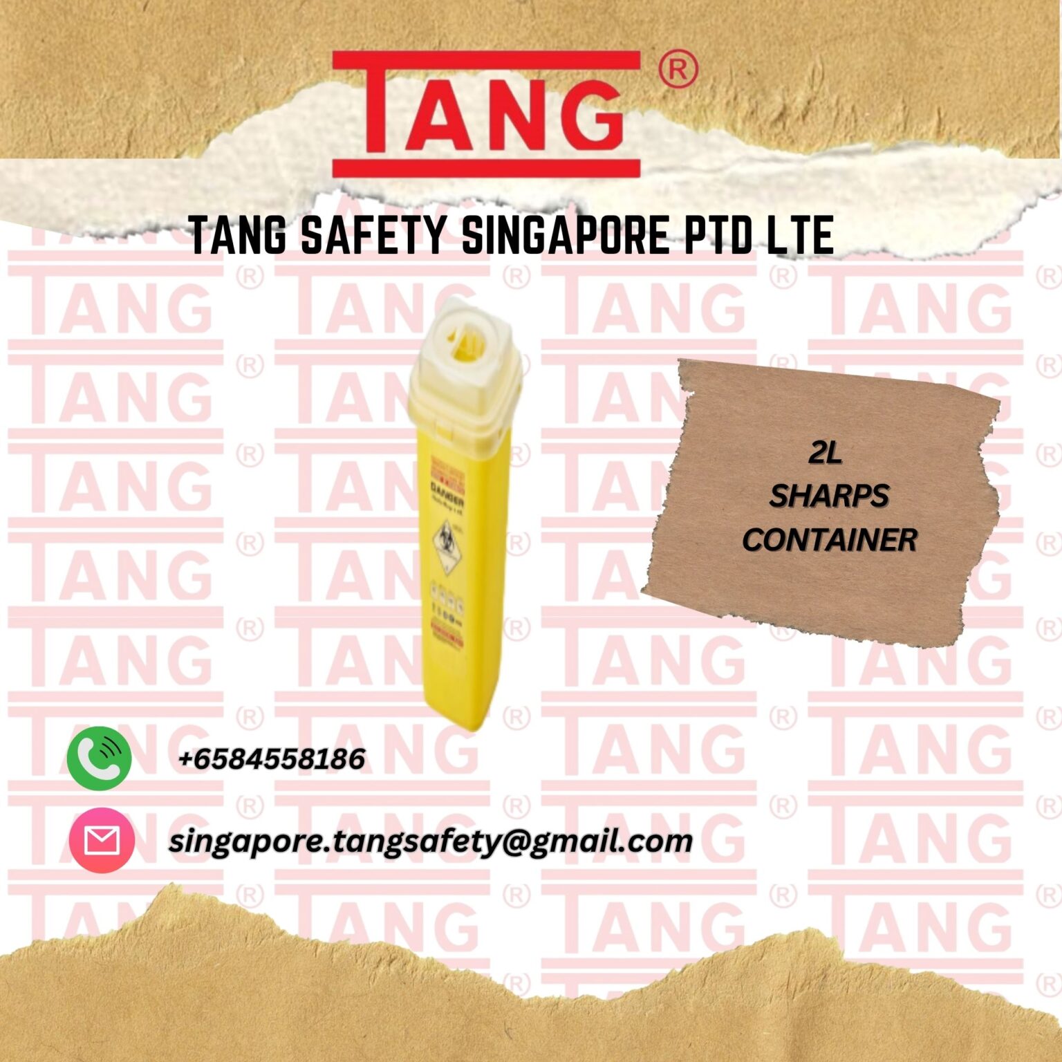 2L SHARPS CONTAINMENT BIN – TangSafety